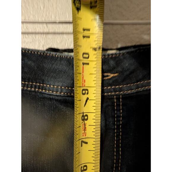 Democracy Womens Absolution Ankle Jeans Size 12 Dark Wash Skinny Whiskered‎ - Picture 6 of 9